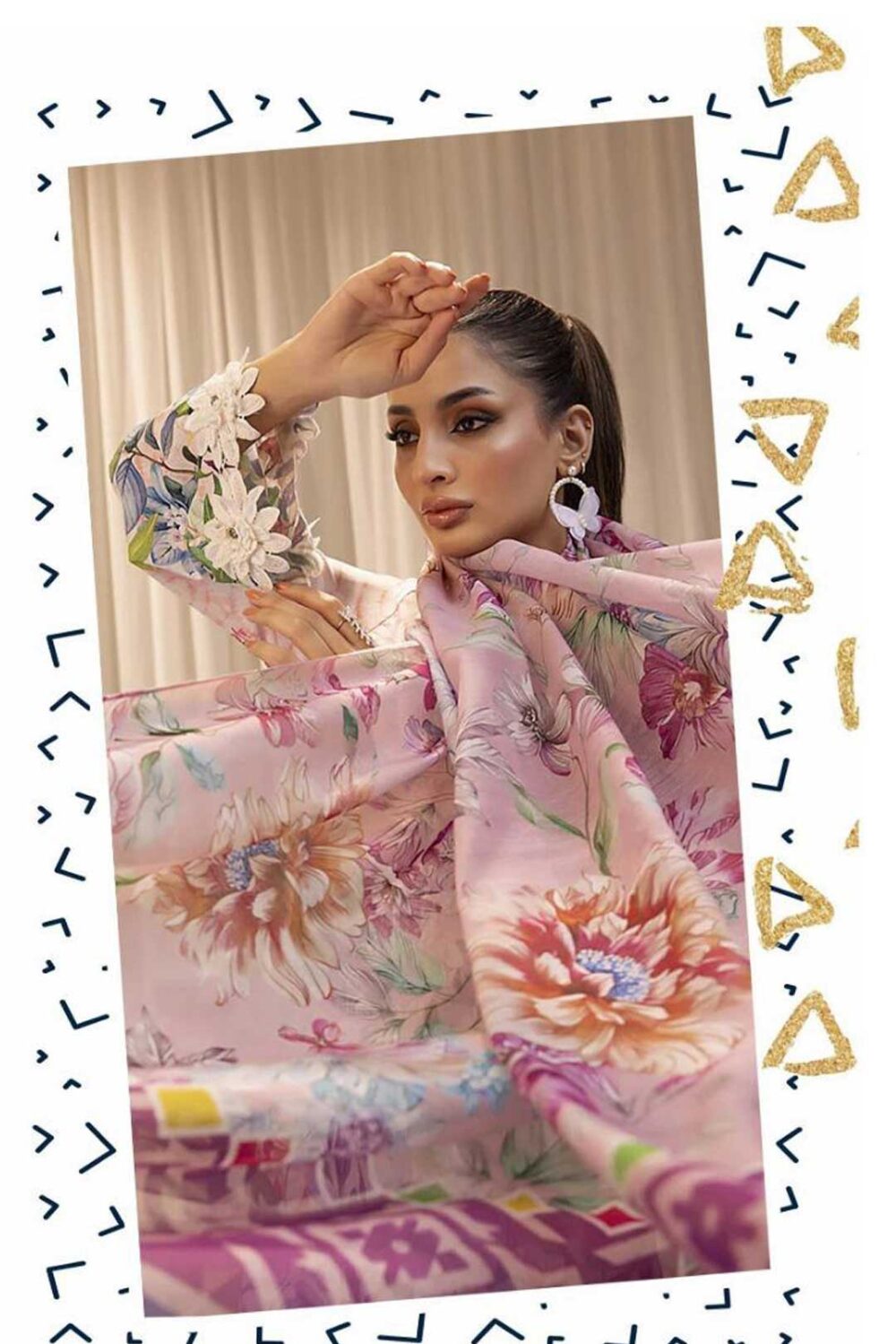 Ethnic Digital Printed Lawn 3-PIECE UNSTITCH ET07