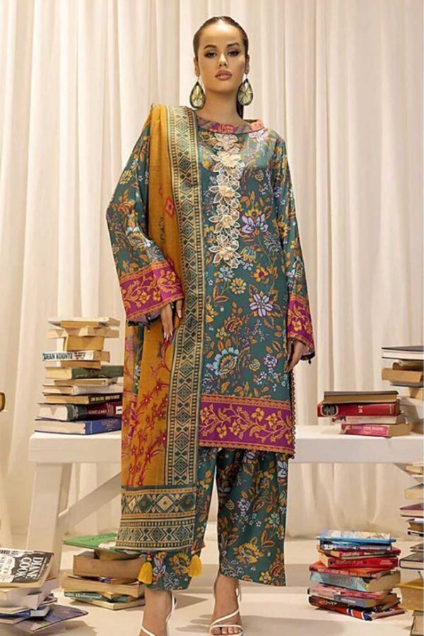 Ethnic Digital Printed Lawn 3-PIECE UNSTITCH ET08