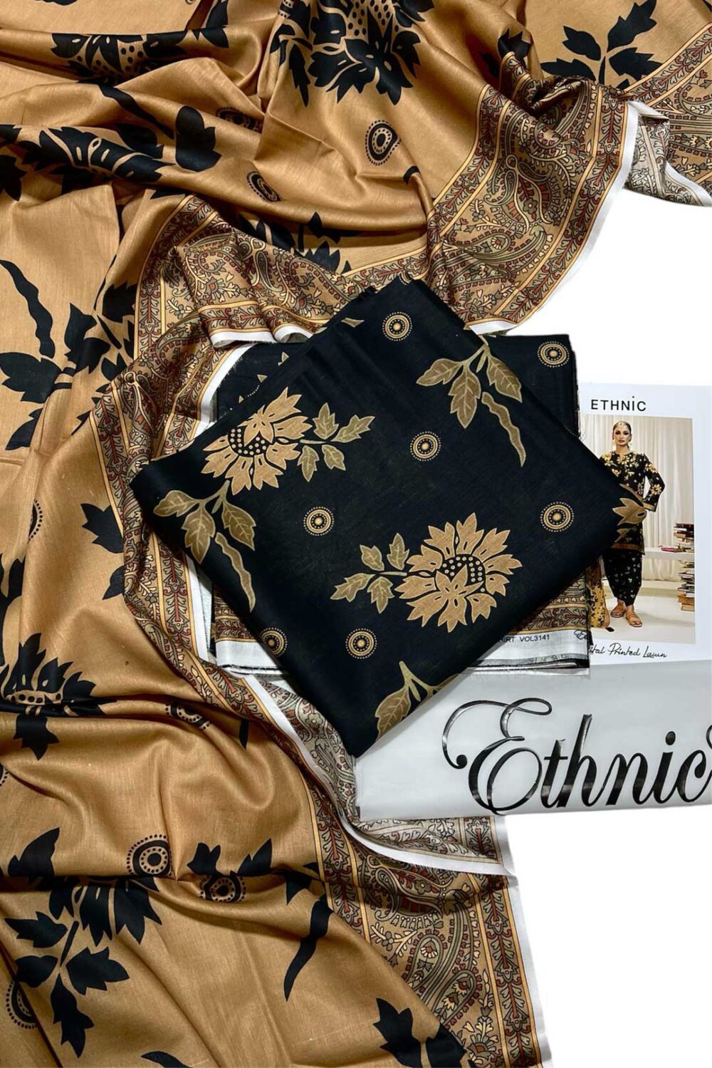 Ethnic Digital Printed Lawn 3-PIECE UNSTITCH ET03