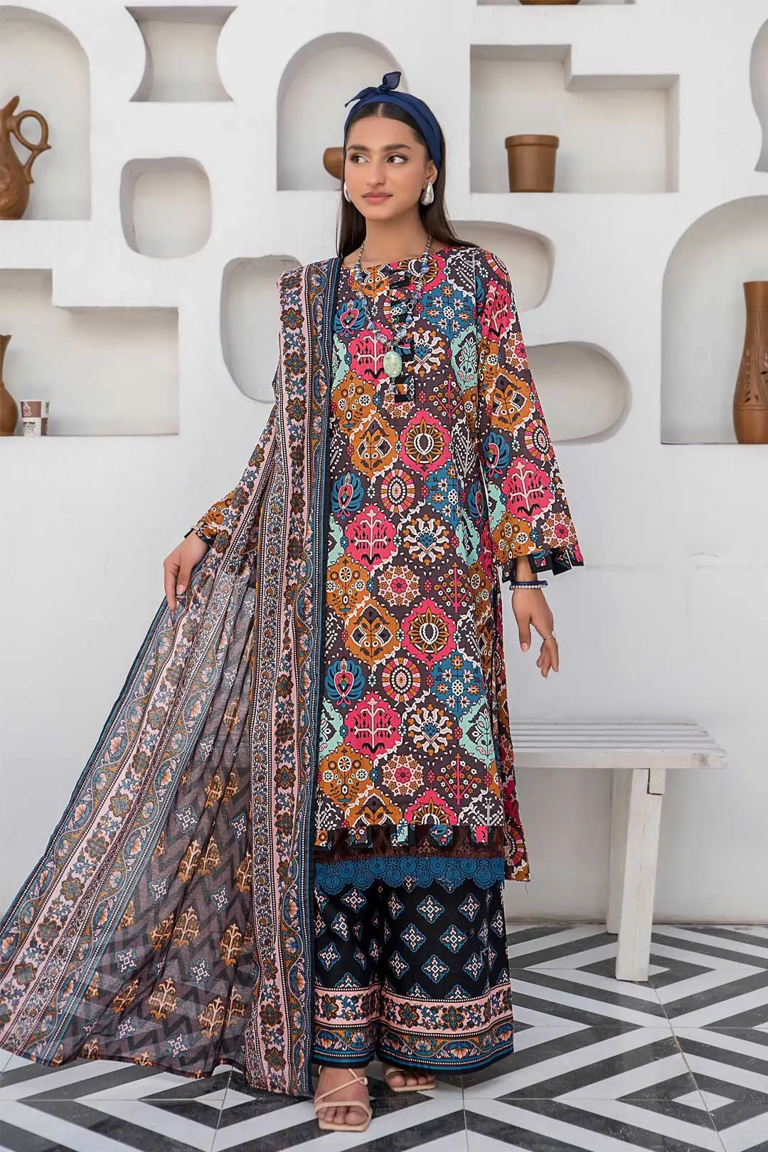 Abrish Eid Season 2025 3-PIECE UNSTITCH AB106