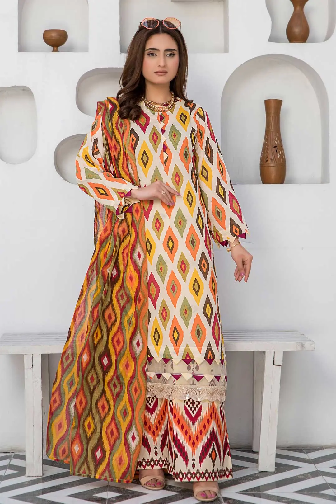 Abrish Eid Season 2025 3-PIECE UNSTITCH AB108