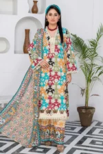 Abrish Eid Season 2025 3-PIECE UNSTITCH AB109