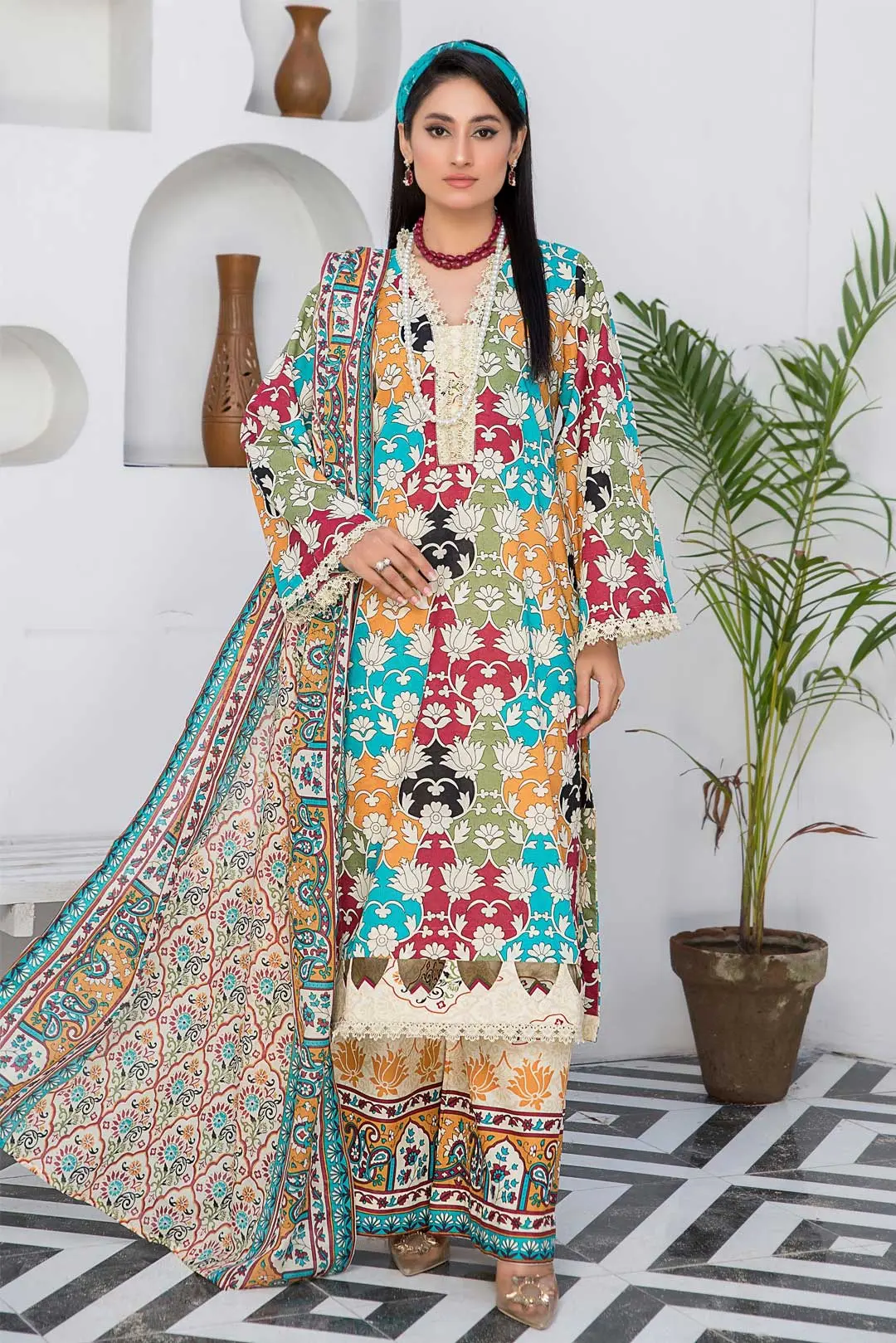 Abrish Eid Season 2025 3-PIECE UNSTITCH AB109