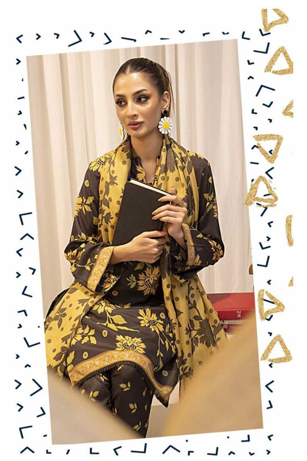 Ethnic Digital Printed Lawn 3-PIECE UNSTITCH ET03