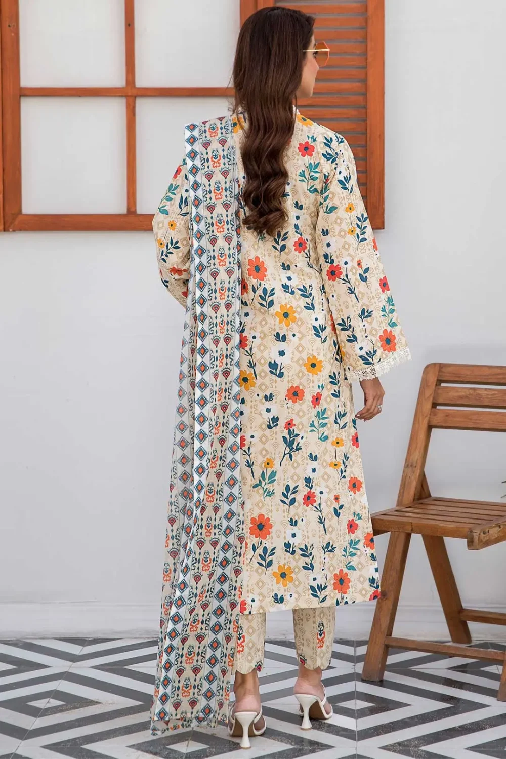 Abrish Eid Season 2025 3-PIECE UNSTITCH AB102