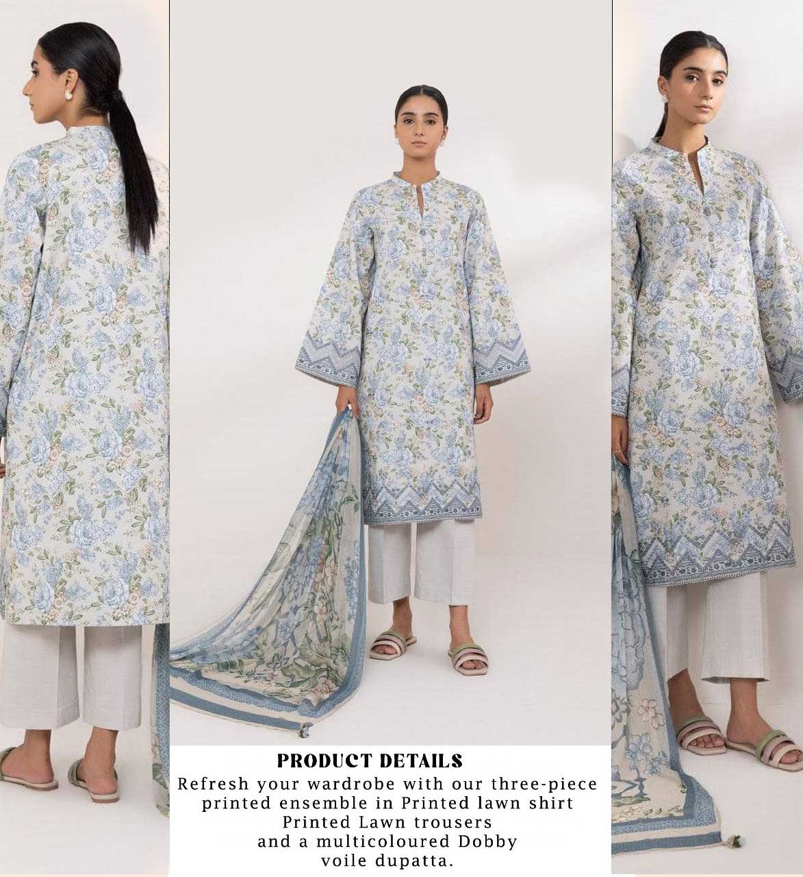 SAPPHIRE Day to Day (Premium BANADORIYAA STYLE LAWN) Lawn 3pc SH106