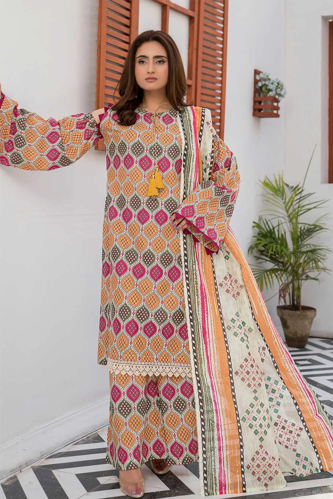 Abrish Eid Season 2025 3-PIECE UNSTITCH AB103